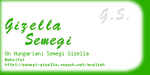 gizella semegi business card